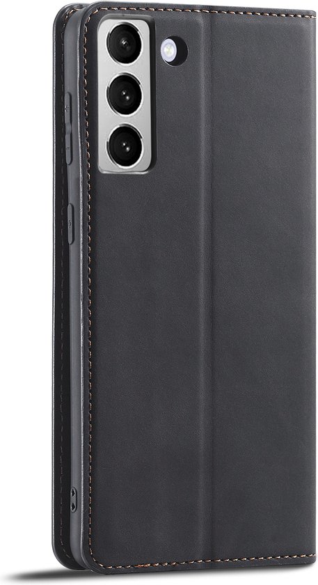 Bookcase de Luxe en cuir PU adaptée au Samsung Galaxy S24 Plus | Étui en cuir de haute qualité | Étui pour téléphone | Porte-monnaie | Noir