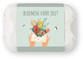 Blossombs Eierdoosje - Zaadbommetje - Bloemen voor jou - 6 Blossombs - Veldbloemen - Moederdag - Valentijnsdag - Verjaardag -Vlinders en Bijen