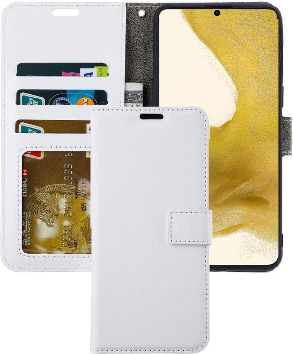 Portemonnee Book Case Hoesje Geschikt voor: Samsung Galaxy S22 S901 wit