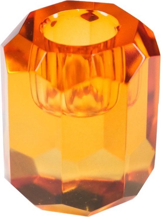 Aifcandles Kandelaar Crystal - Orange - Oranje - Glas