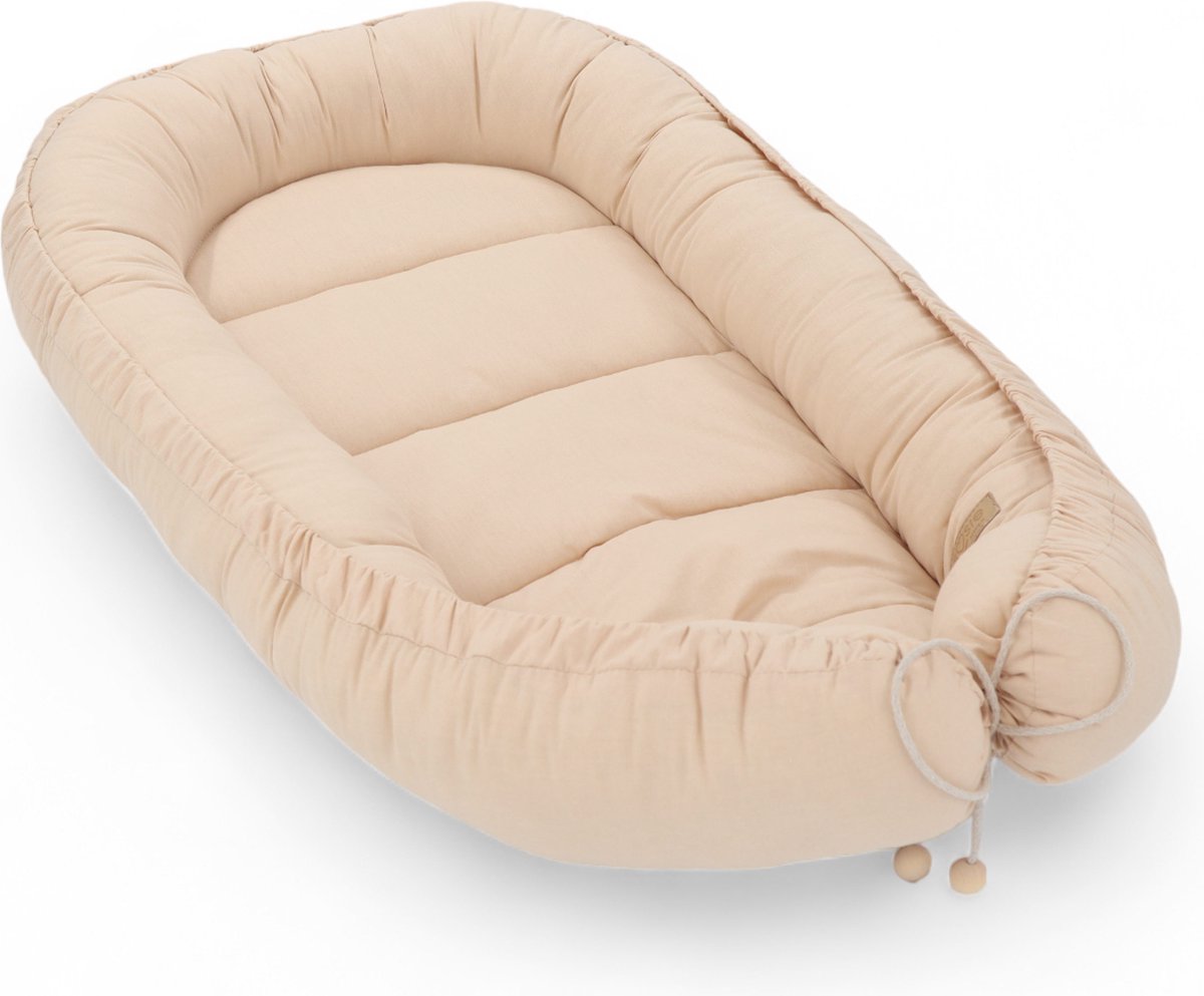 Bol.com Soosie - Babynestje - Beig - BOHO Collectie - Oeko-Tex Gecertificeerd - Veilig & Ecovriendelijk - 90x50 cm aanbieding