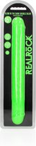 REALROCK - 15 inch - double dong - ribbels - glow in the dark - realistisch - groen
