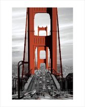 Pyramid Poster - Golden Gate Bridge San Francisco - 80 X 60 Cm - Multicolor
