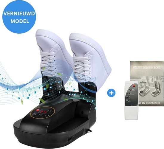 Sèche-chaussures Novani avec télécommande et minuterie - Désodorisant pour chaussures - Sèche-chaussures - Ozone / Fonction de séchage - Réglable en hauteur - Zwart