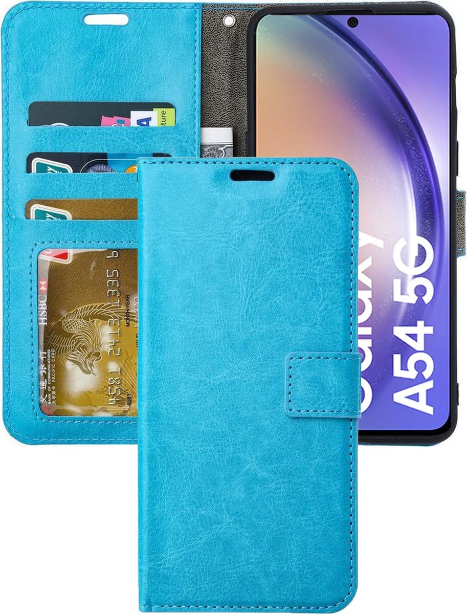Portemonnee Book Case Hoesje Geschikt voor: Samsung Galaxy A54 - Turquoise