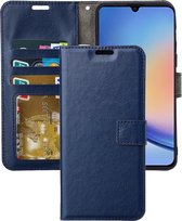 Portemonnee Book Case Hoesje Geschikt voor: Samsung Galaxy A34 5G - Donker blauw