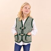 Cardigan en laine avec bouton enfant vert