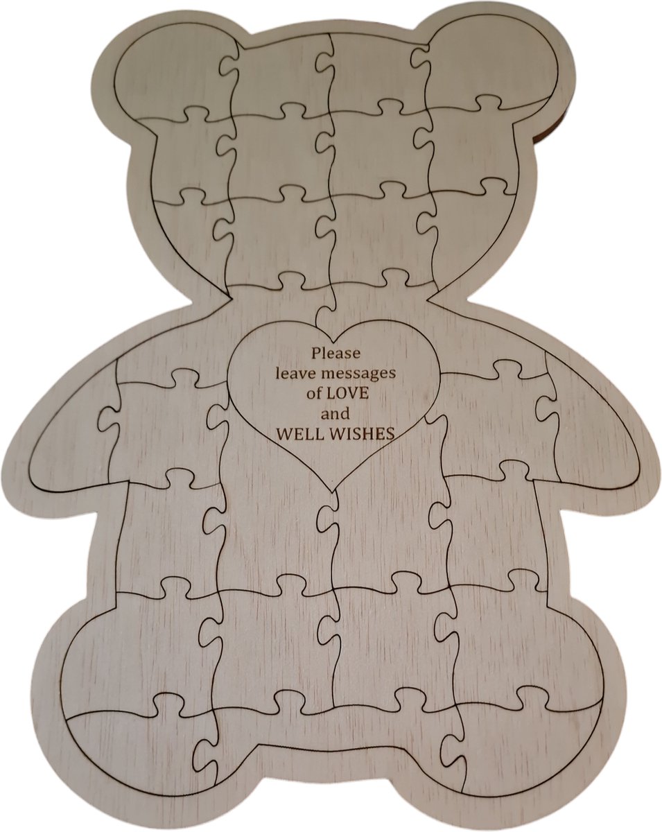 Goedkoopste Bypaan babyshower - puzzel gastenboek [kraamcadeaus] - [Hout] - [guestbook] - [verjaardag]