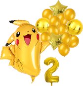 Pokemon ballon set - 62x78cm - Folie Ballon - Pokemon - Pikachu - Themafeest - 2 jaar - Verjaardag - Ballonnen - Versiering - Helium ballon