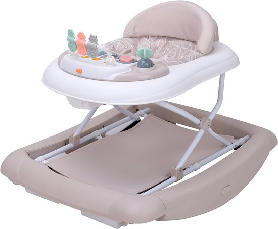 Topmark Jean - loopstoel - Inklapbare Babywalker - Schommelfunctie - Duwfuntie - incl. speelblad - Zand