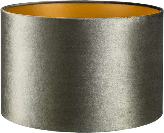 Abat-jour Cylindre - 50x50x30cm - Fendi velours olive