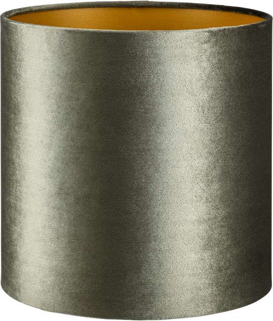 Lampenkap Cilinder - 15x15x20cm - Fendi velours olijf