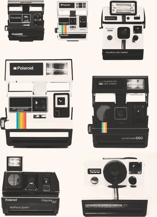 Retro Polaroid Camera's Kunstdruk 40x50cm | Poster