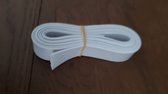 stevig band elastiek - wit - 12 mm breed bandelastiek - voor kleding of mondkapjes - blister 1,2 cm x 5 meter