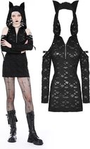 Dark in Love - Punk devil cat Korte jurk - XS - Zwart