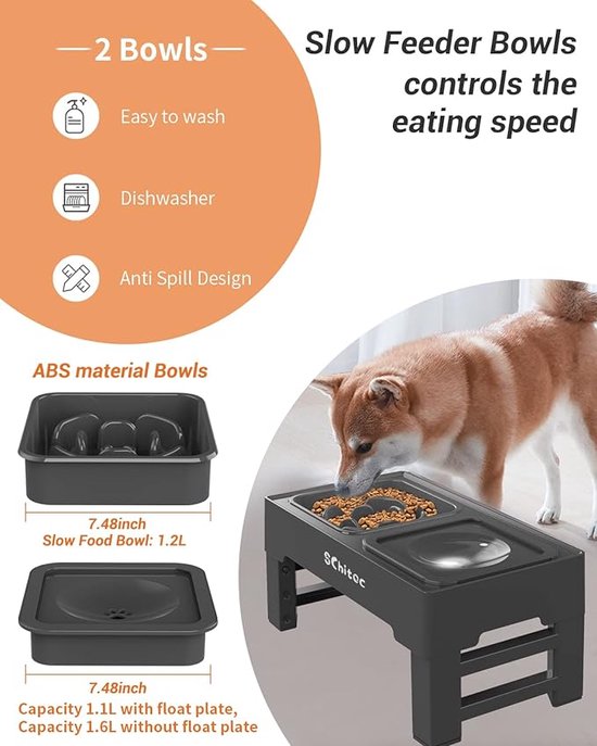 M-PETS Altitude dubbele verhoogde voerbak - Het Kattenhuis M-PETS Altitude dubbele verhoogde voerbak - Het Kattenhuis