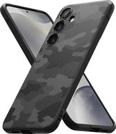 Ringke Onyx Design Compatibel met Galaxy S24 Plus Gedrukt Achterontwerp Robuust Duurzaam Schokbestendig TPU Hoesje - Camo Black