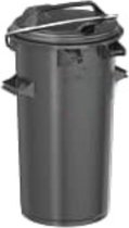 Afvalbak 50 liter - Afvalemmer 50 liter - 44,5 x 43,8 x 72,5 cm - Zwart