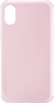 Just Mobile Quattro Air - Achterzijde behuizing voor mobiele telefoon - polycarbonaat, polyurethaan leer, thermoplastic polyurethaan (TPU) - roze - voor Apple iPhone X