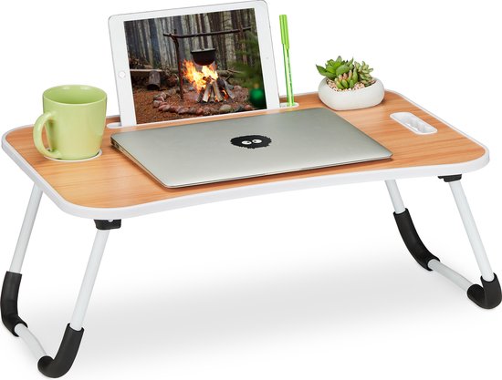 A3A ACADGQ Laptoptafel Inklapbaar, Laptop Bureau met 4 USB