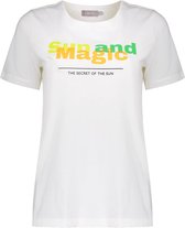 Geisha T-shirt Graphic T Shirt 42116 24 Off-white/lime/melon Dames Maat - M