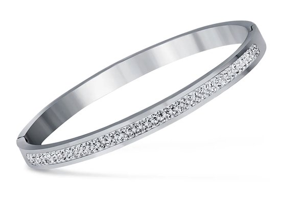 N3 Collecties Mode-sieraden armbanden met twee lijnen kristal strass Pave roestvrijstalen armband voor dames