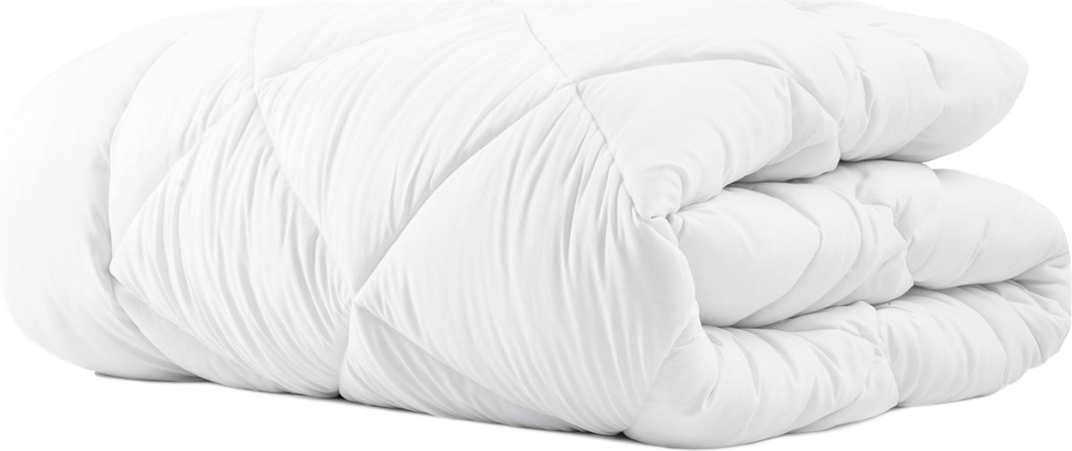 Dekbeddenwereld Ultra Soft Luxe Dekbed met Anti-allergie Vulling – Ademend en Lichtgewicht Comfort met Gebalanceerde Warmte – Ontworpen voor Dagelijks Gebruik – Hoogwaardig Dekbed voor Dagelijks Slaapcomfort - Wit - 100 cm x 135 cm