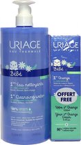 Uriage Bébé Eau Nettoyante Cleansing Water + Gratis Change Cream 1pakket