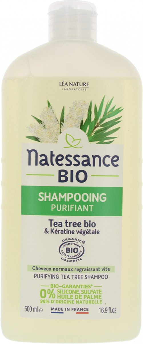 Natessance Organic Tea Tree and Plant Keratin Purifying Shampoo 500 ml
