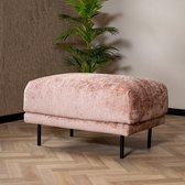 Bronx71® Hocker Denver tissu chenille rose