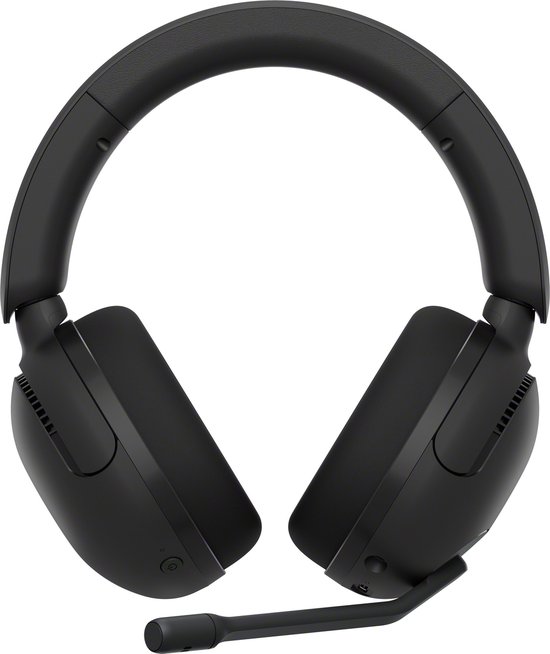 Zwarte draadloze gaming headset van Sony met microfoon, voor PS5/PS4.