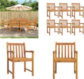vidaXL- Chaises de jardin-6-pcs-56x55-5x90-cm-bois d'acacia massif - Chaise de jardin - Chaises de jardin - Chaise de Jardin - Chaise de terrasse