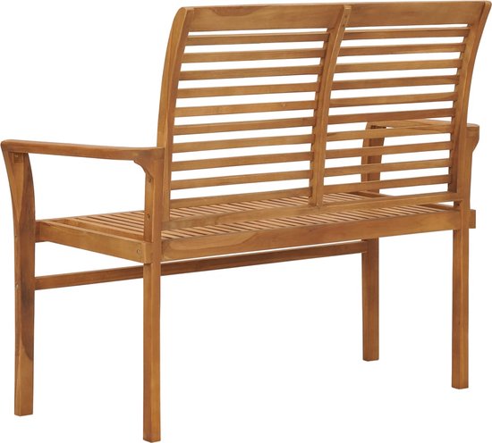 vidaXL Banc de jardin 112 cm Bois de teck massif - Banc de jardin - Bancs de Bancs de jardin - Banc de jardin - Bancs de jardin