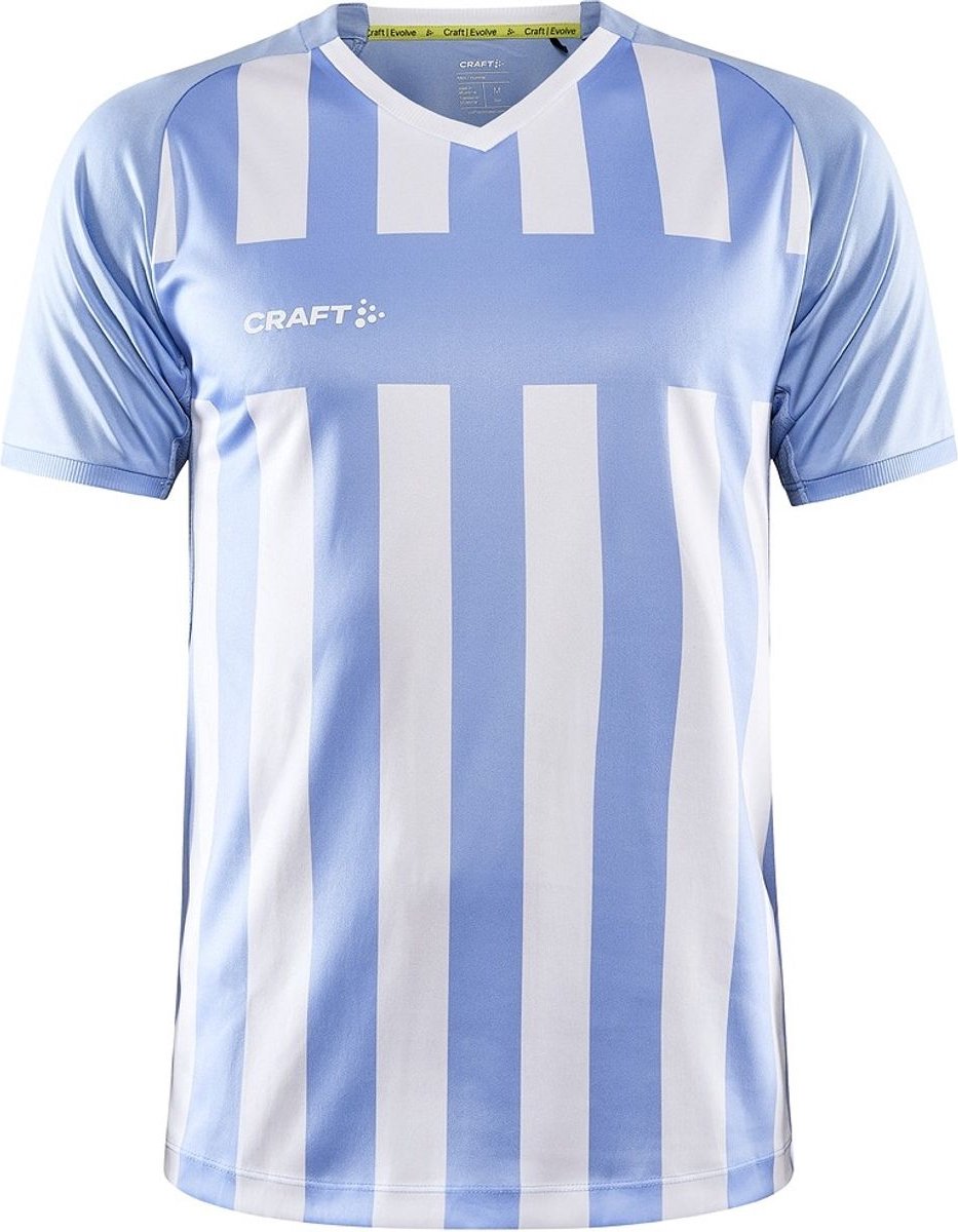 Craft Progress 2.0 Stripe Shirt Korte Mouw Heren - Hemelsblauw / Wit | Maat: XS
