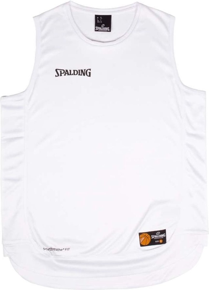 Spalding Hustle Basketbalshirt Heren - Wit | Maat: 3XL