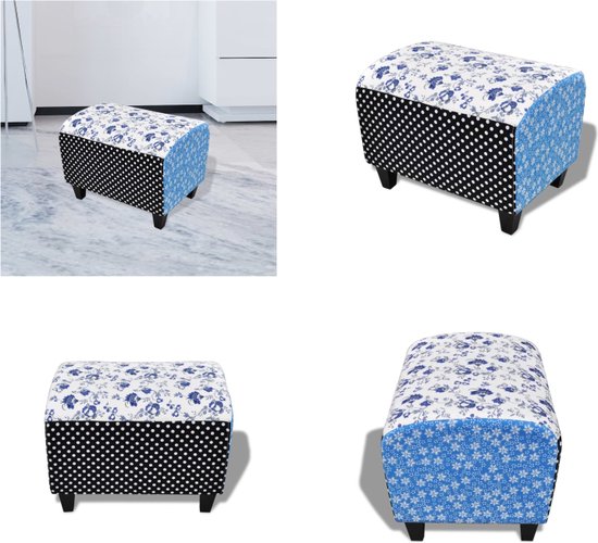 VidaXL Handgemaakte Jute Poef - Rustieke Zitkruk 45 X 30 Cm Met EPS-vulling - Decoratieve Hocker