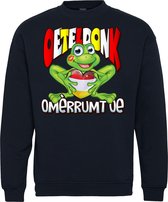 Sweater Oeteldonk Omèrrumt Oe | Carnavalskleding dames kinderen heren | Carnaval | Foute Party | Navy | maat L