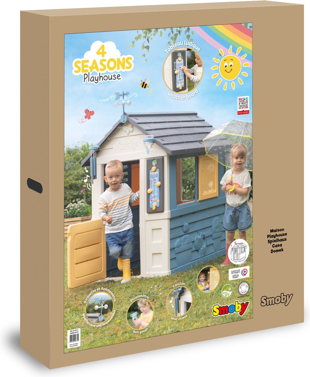 Smoby - 4 Seasons Playhouse - 4 Seizoenen huis - Windmeter - Regenmeter - Speelhuis — afbeelding 5