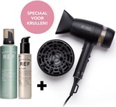 REF Stockholm & Hot Tools - Krullenset - Fiber Mousse + Curl Power + Krullen Föhn