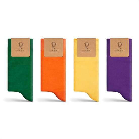 Chaussettes Rafray Chaussettes en Rainbow Colorées Bamboe -en-Ciel Coffret Cadeau - 4 paires - Taille 40- 44