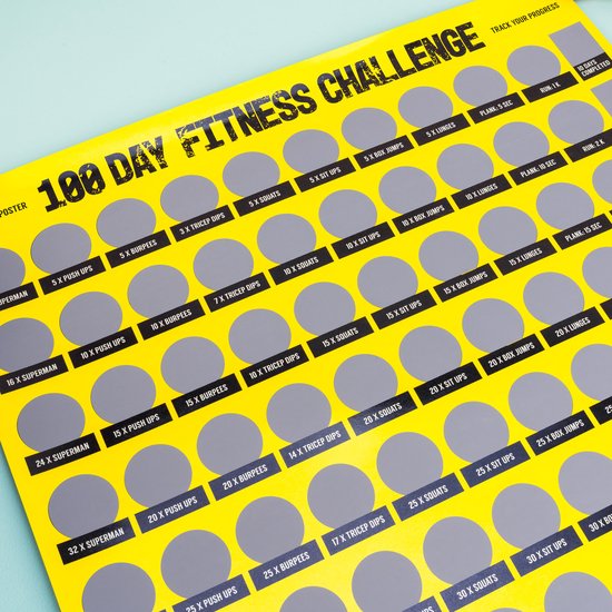 100 Day Fitness Challenge Krasposter