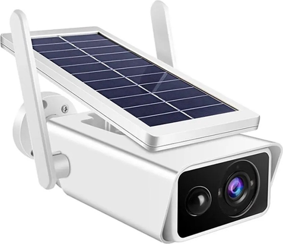 WiREO SecureView Plus™ IP Camera - Ingebouwd Zonnepaneel - Waterdicht voor buiten - Zonne Energie - Motion Tracking - Mic & speaker -Night Vision - 4MP - Incl. gratis 64GB SD-kaart