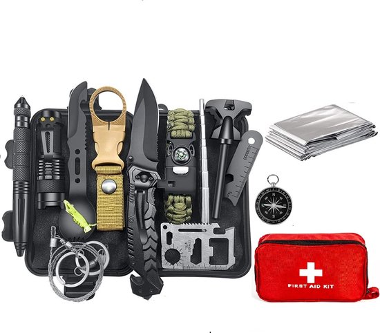 Survival kit + EHBO-Set XL - Outdoor camping survival set