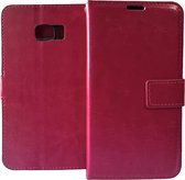 Portemonnee Book Case Hoesje Geschikt voor: Samsung Galaxy S6 Edge - Roze