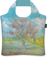Ecozz - Vincent van Gogh - Flowering peach trees - 100% gerecycled (rPet) – Öko-Tex - Voorzien van rits - Afsluitbaar - Opvouwbare boodschappentas - Waterresistant – Shopper - Ecovriendelijk - Duurzaam