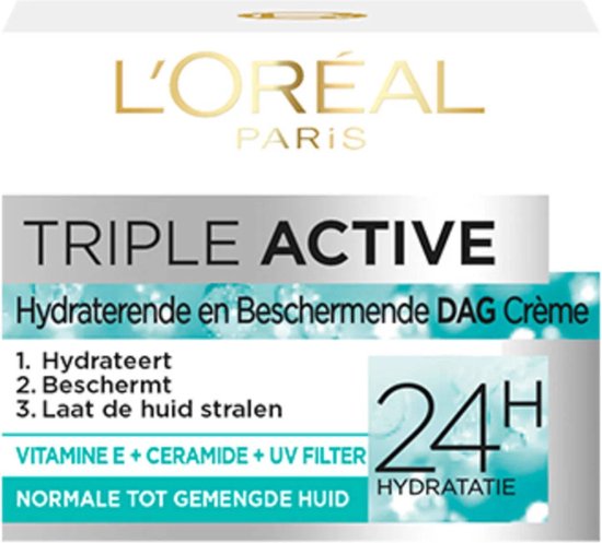 L’Oréal Paris Triple Active Dagcrème Normale tot Gemengde Huid - 50 ml