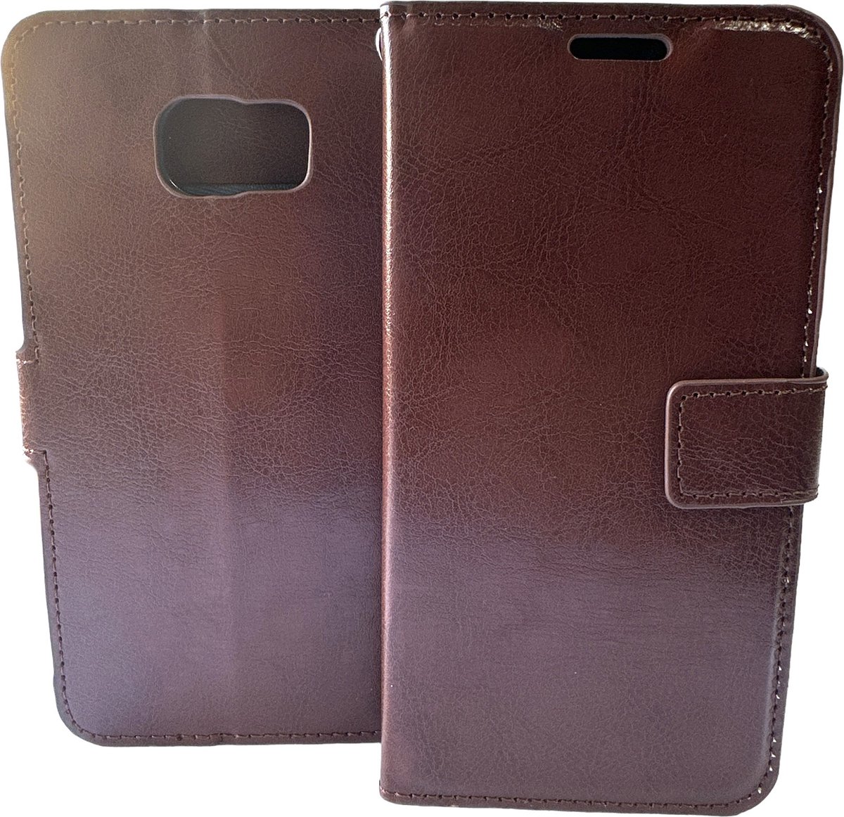 Portemonnee Book Case Hoesje Geschikt voor: Samsung Galaxy S7 Edge - Bruin