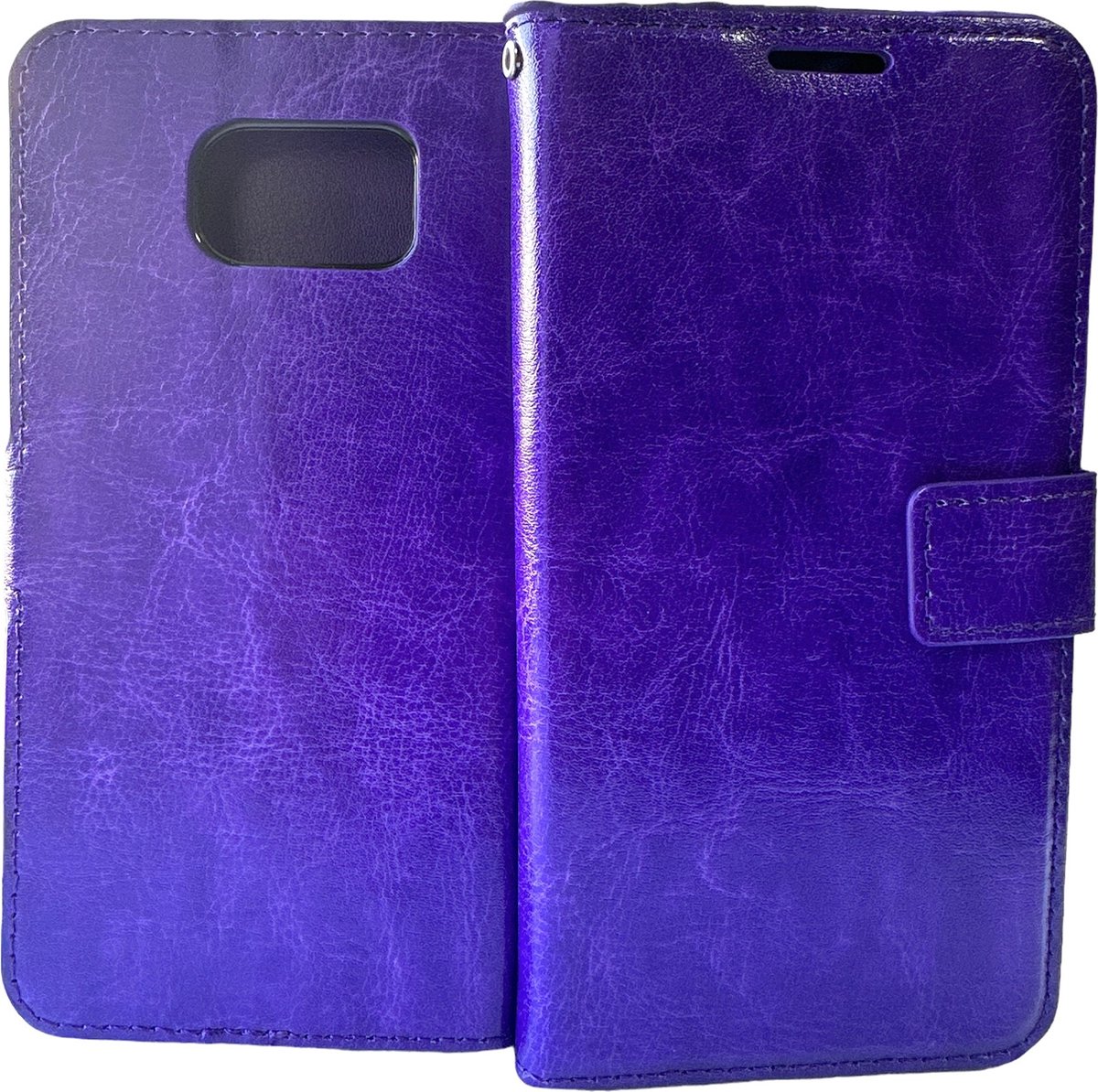 Portemonnee Book Case Hoesje Geschikt voor: Samsung Galaxy S7 Edge - Paars