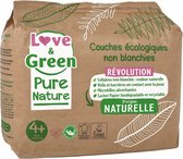 Love & Green Ecologische Luiers Puur Natuur 35 Luiers Maat 4+ Maxi (9 tot 20 kg)