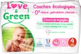 Couches hypoallergéniques Love & Green 46 Couches Taille 4 (7-14 kg)